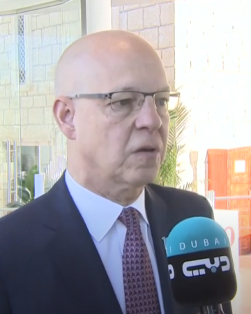 Dr. Ray Johnson on the sidelines of the World Government Summit