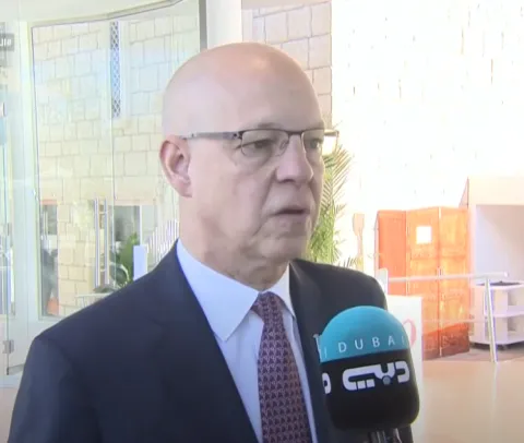 Dr. Ray Johnson on the sidelines of the World Government Summit